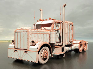 p379 semi truck 3D Model