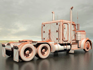 p379 semi truck 3D Model