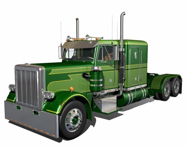 359 custom semi truck 3D Model .c4d .max .obj .3ds .fbx .stl .blend 