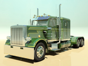 359 custom semi truck 3D Model