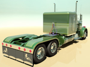 359 custom semi truck 3D Model