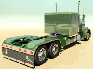 359 custom semi truck 3D Model