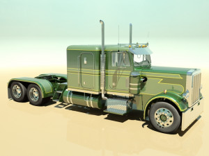 359 custom semi truck 3D Model