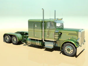 359 custom semi truck 3D Model