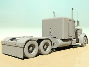 359 custom semi truck 3D Model