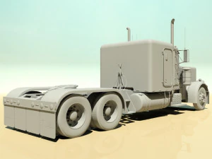 359 custom semi truck 3D Model