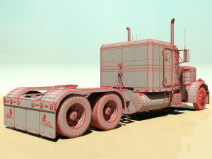 359 custom semi truck 3D Model