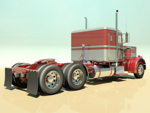 p359 semi truck Modello 3D