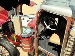 p359 semi truck Modello 3D