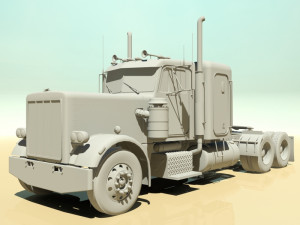 p359 semi truck Modello 3D