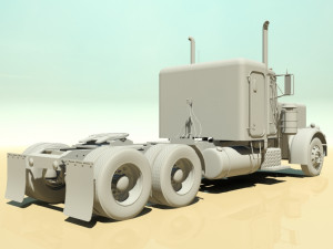 p359 semi truck Modello 3D