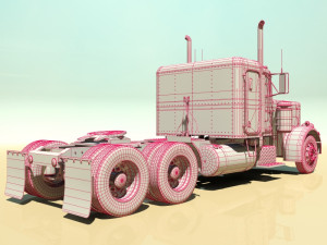 p359 semi truck Modello 3D