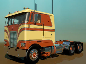 352 semi truck 3D Model