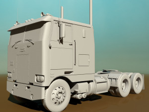 352 semi truck Modèle 3D