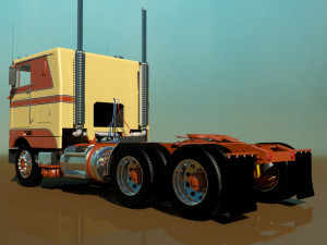 352 semi truck Modèle 3D