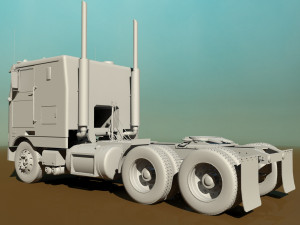 352 semi truck Modèle 3D