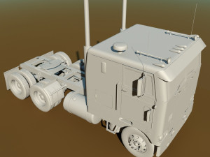 352 semi truck Modèle 3D