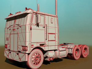 352 semi truck Modèle 3D