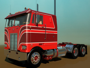 352 semi truck Modèle 3D
