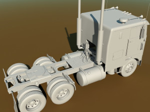352 semi truck Modèle 3D