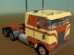 352 semi truck Modèle 3D