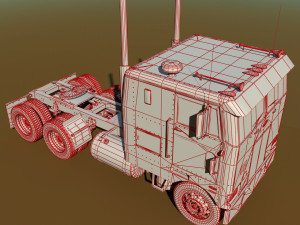 352 semi truck Modèle 3D