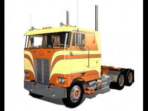 352 semi truck Modello 3D