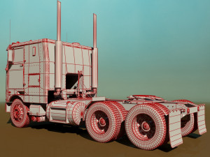 352 semi truck Modèle 3D