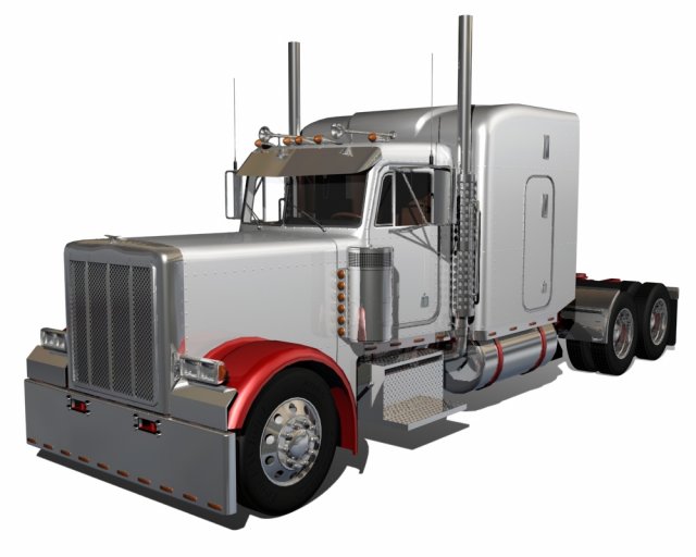p379 semi truck 3D Model .c4d .max .obj .3ds .fbx .stl .blend 