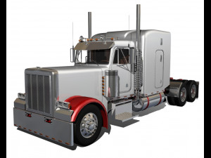 p379 semi truck Modello 3D