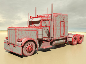 p379 semi truck 3D Model