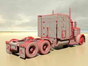 p379 semi truck 3D Model