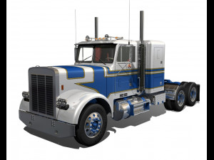 flc semi truck Modello 3D