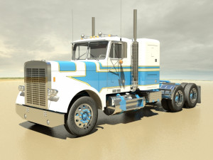 flc semi truck 3D 模型
