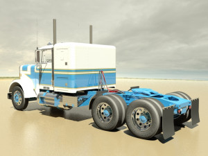 flc semi truck 3D 模型