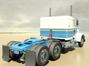 flc semi truck 3D 模型