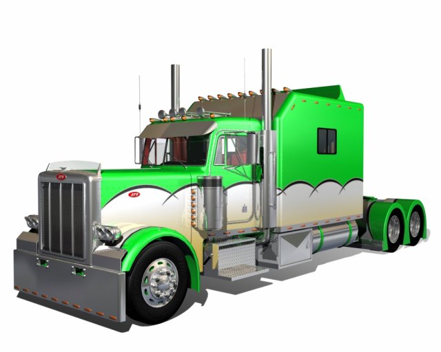 379 legacy semi truck 3D Модель .c4d .max .obj .3ds .fbx .stl .blend 