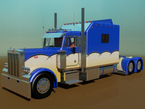 379 legacy semi truck 3D Модель