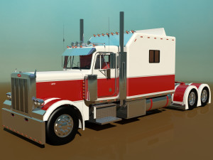379 legacy semi truck 3D Модель