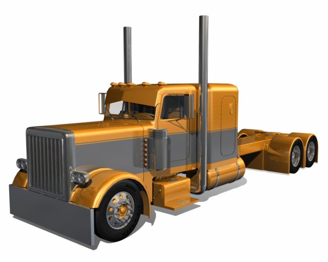custom semi truck Modèle 3D .c4d .max .obj .3ds .fbx .stl .blend 
