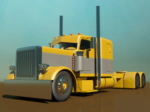 custom semi truck 3D Model