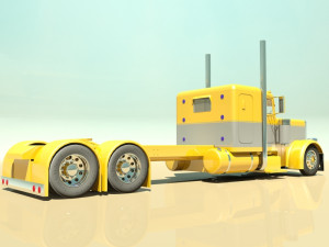 custom semi truck Modèle 3D