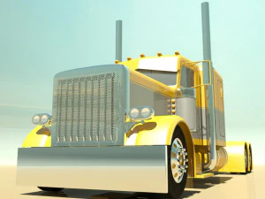 custom semi truck 3D Model
