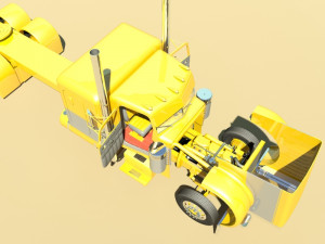 custom semi truck Modèle 3D