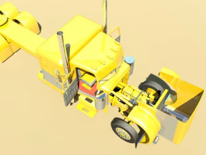custom semi truck 3D Model