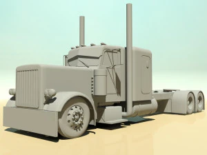 custom semi truck 3D Model