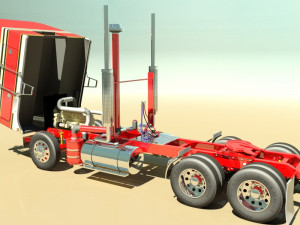 k100c semi truck 3D 모델