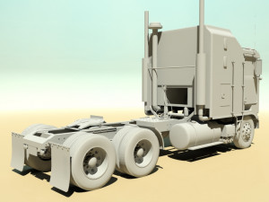 k100c semi truck 3D 모델