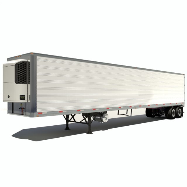 refrigerated semi trailer 3D 모델 .c4d .max .obj .3ds .fbx .stl .blend 