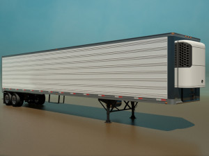 refrigerated semi trailer 3D 모델